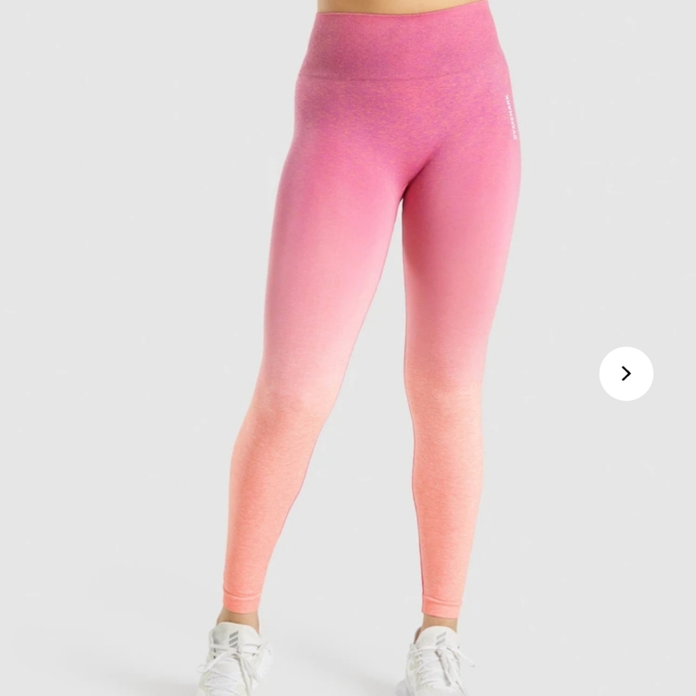 Gymshark NWOT Adapt Ombre Seamless Leggings - Orange Marl/Pink - XS